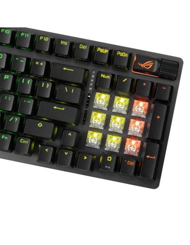 90MP037A-BKUA01,Tastatura gaming mecanica cu sau fara fir ASUS ROG Strix Scope II 96 NX Snow switch neagra