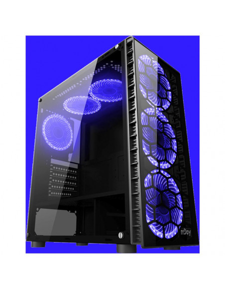 Carcasa nJoy Vanguard BLUE, fara sursa, Middle Tower, ATX