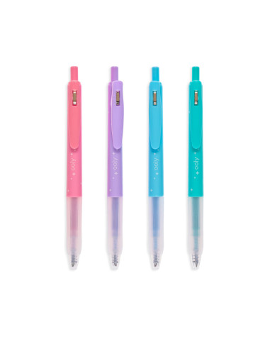 132-130,Pixuri retractabile cu gel si sclipici, Oh My Glitter!, set 4 culori