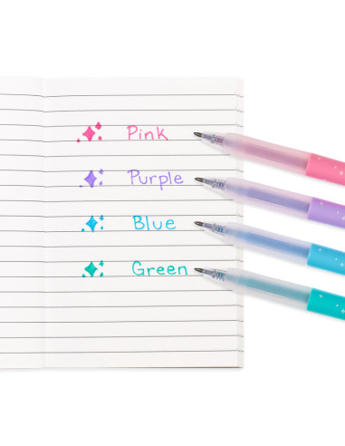 132-130,Pixuri retractabile cu gel si sclipici, Oh My Glitter!, set 4 culori