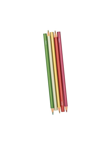 128-111,Creioane colorate metalice Modern - Set de 12