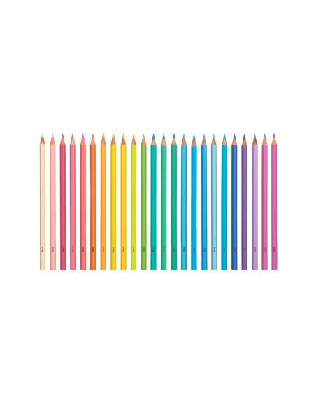 128-159,Creioane colorate in nuante pastelate - Set de 24