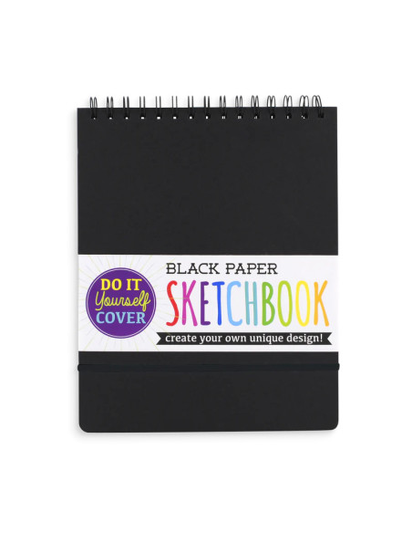 118-SK-BLK,Caiet schite A4 hartie neagra, 75 file, 110 gr mp, coperta DIY