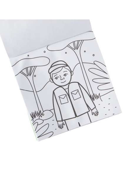 138-020,Set carte de colorat si creioane colorate - portabil, Safari