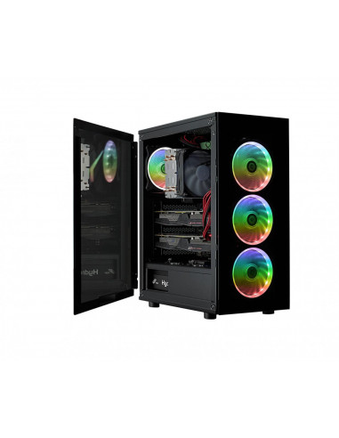 Carcasa FSP CMT340 ARGB Gaming TG ATX, black,CMT340