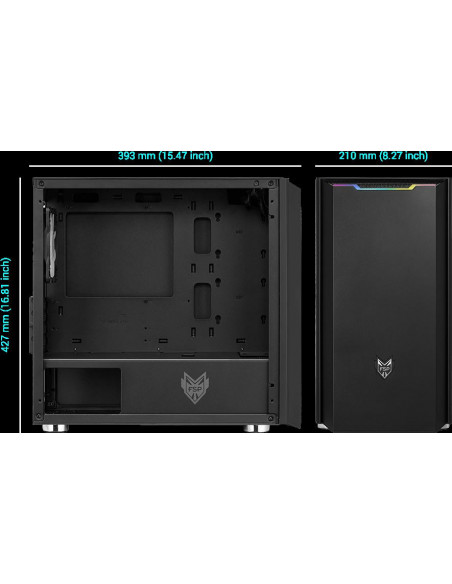 Carcasa FSP CST 311, Mini Tower, mATX, fara sursa, black,CST 311