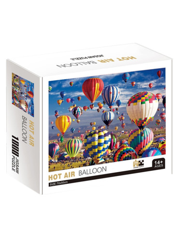 Q1023,Puzzle carton, in cutie, Baloane cu aer cald, 1000 piese