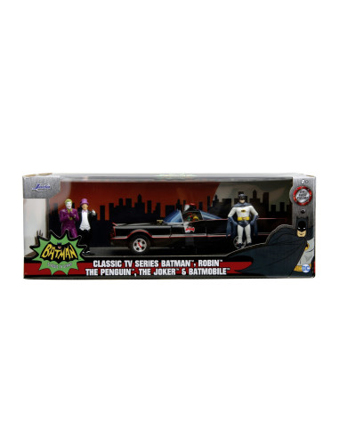 253215011,Jada Batman Set Masinuta Metalica Batmobile 1:24 Si 4 Figurine 253215011,Jada Batman Set Masinuta Metalica Batmobile 1:24 Si 4 Figurine