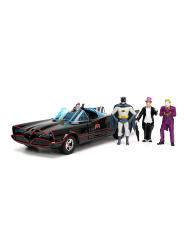 253215011,Jada Batman Set Masinuta Metalica Batmobile 1:24 Si 4 Figurine 253215011,Jada Batman Set Masinuta Metalica Batmobile 1:24 Si 4 Figurine