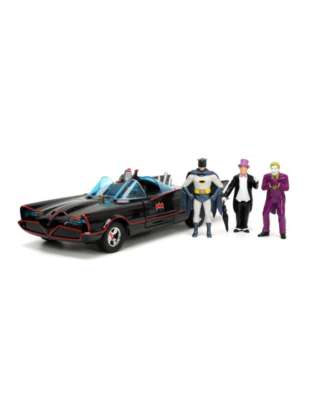253215011,Jada Batman Set Masinuta Metalica Batmobile 1:24 Si 4 Figurine 253215011,Jada Batman Set Masinuta Metalica Batmobile 1:24 Si 4 Figurine