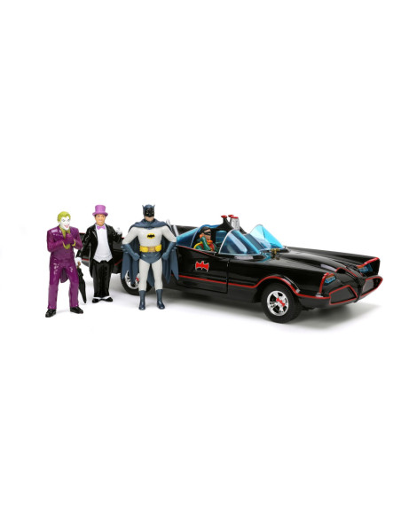 253215011,Jada Batman Set Masinuta Metalica Batmobile 1:24 Si 4 Figurine 253215011,Jada Batman Set Masinuta Metalica Batmobile 1:24 Si 4 Figurine