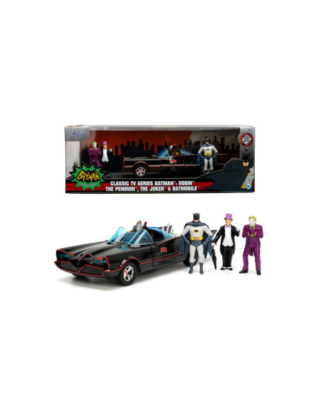 253215011,Jada Batman Set Masinuta Metalica Batmobile 1:24 Si 4 Figurine 253215011,Jada Batman Set Masinuta Metalica Batmobile 1:24 Si 4 Figurine