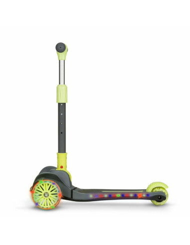 BN-LOE-TIMMY_GREEN_LIME,Lionelo - Trotineta Timy, Copii, Pliabila, Pana la 50 Kg, Cu design ergonomic, Cu lumini LED, 26,5 x 60 