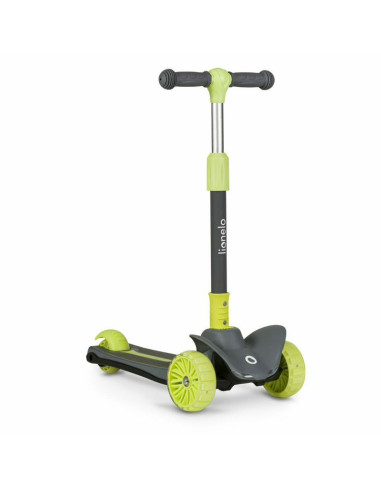 BN-LOE-TIMMY_GREEN_LIME,Lionelo - Trotineta Timy, Copii, Pliabila, Pana la 50 Kg, Cu design ergonomic, Cu lumini LED, 26,5 x 60 