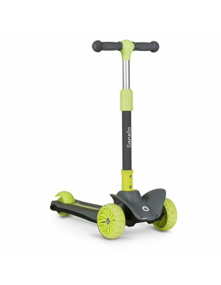 BN-LOE-TIMMY_GREEN_LIME,Lionelo - Trotineta Timy, Copii, Pliabila, Pana la 50 Kg, Cu design ergonomic, Cu lumini LED, 26,5 x 60 