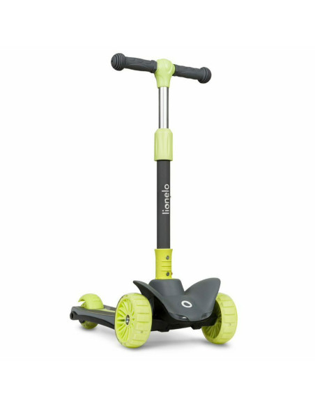 BN-LOE-TIMMY_GREEN_LIME,Lionelo - Trotineta Timy, Copii, Pliabila, Pana la 50 Kg, Cu design ergonomic, Cu lumini LED, 26,5 x 60 