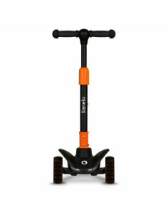 BN-LOE-TIMMY_ORANGE_BLACK,Lionelo - Trotineta Timy, Copii, Pliabila, Pana la 50 Kg, Cu design ergonomic, Cu lumini LED, 26,5 x 6 2