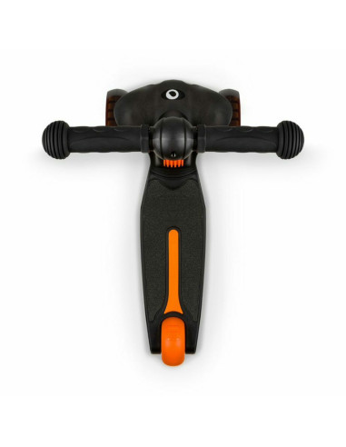 BN-LOE-TIMMY_ORANGE_BLACK,Lionelo - Trotineta Timy, Copii, Pliabila, Pana la 50 Kg, Cu design ergonomic, Cu lumini LED, 26,5 x 6
