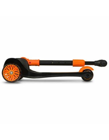 BN-LOE-TIMMY_ORANGE_BLACK,Lionelo - Trotineta Timy, Copii, Pliabila, Pana la 50 Kg, Cu design ergonomic, Cu lumini LED, 26,5 x 6
