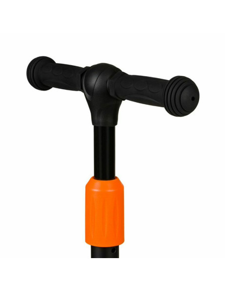 BN-LOE-TIMMY_ORANGE_BLACK,Lionelo - Trotineta Timy, Copii, Pliabila, Pana la 50 Kg, Cu design ergonomic, Cu lumini LED, 26,5 x 6