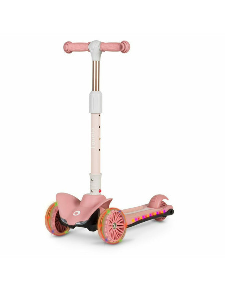 BN-LOE-TIMMY_PINK_ROSE,Lionelo - Trotineta Timy, Copii, Pliabila, Pana la 50 Kg, Cu design ergonomic, Cu lumini LED, 26,5 x 60 x