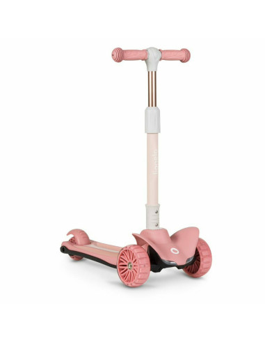 BN-LOE-TIMMY_PINK_ROSE,Lionelo - Trotineta Timy, Copii, Pliabila, Pana la 50 Kg, Cu design ergonomic, Cu lumini LED, 26,5 x 60 x