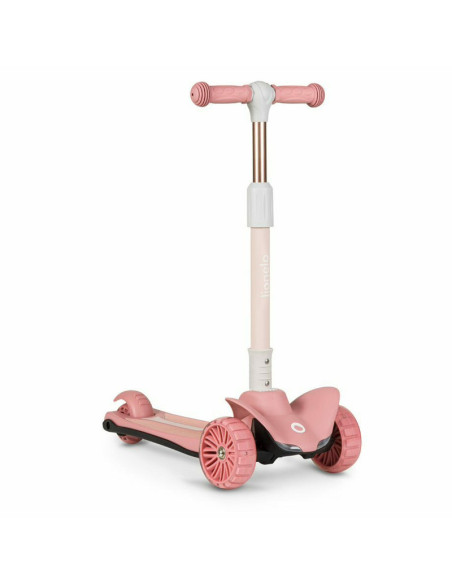 BN-LOE-TIMMY_PINK_ROSE,Lionelo - Trotineta Timy, Copii, Pliabila, Pana la 50 Kg, Cu design ergonomic, Cu lumini LED, 26,5 x 60 x