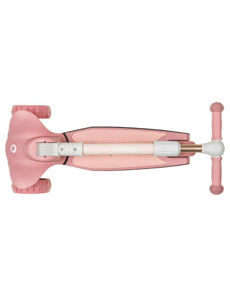 BN-LOE-TIMMY_PINK_ROSE,Lionelo - Trotineta Timy, Copii, Pliabila, Pana la 50 Kg, Cu design ergonomic, Cu lumini LED, 26,5 x 60 x