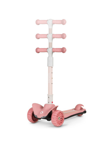 BN-LOE-TIMMY_PINK_ROSE,Lionelo - Trotineta Timy, Copii, Pliabila, Pana la 50 Kg, Cu design ergonomic, Cu lumini LED, 26,5 x 60 x