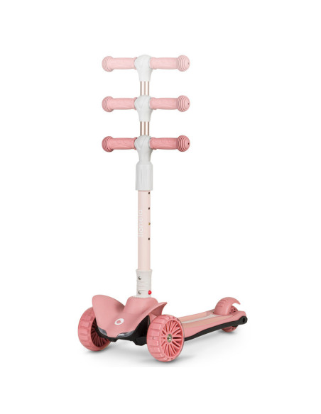 BN-LOE-TIMMY_PINK_ROSE,Lionelo - Trotineta Timy, Copii, Pliabila, Pana la 50 Kg, Cu design ergonomic, Cu lumini LED, 26,5 x 60 x
