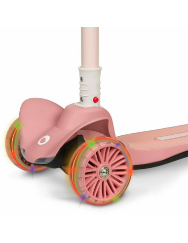 BN-LOE-TIMMY_PINK_ROSE,Lionelo - Trotineta Timy, Copii, Pliabila, Pana la 50 Kg, Cu design ergonomic, Cu lumini LED, 26,5 x 60 x
