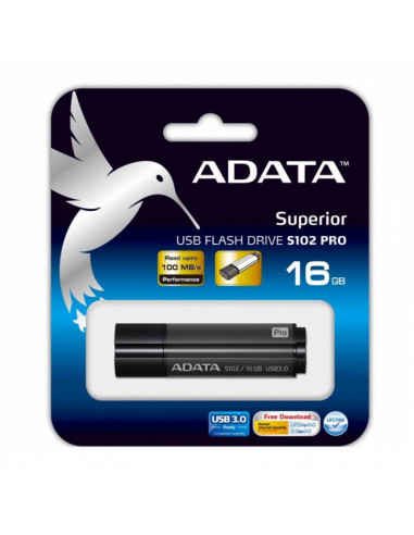 AS102P-16G-RGY,Memorie USB Flash Drive ADATA S102 PRO, 16GB, USB AS102P-16G-RGY,Memorie USB Flash Drive ADATA S102 PRO, 16GB, USB