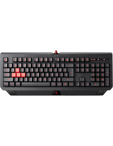 B120,TASTATURA A4Tech Bloody gaming USB, 106 taste (dintre care 7 taste au si fct. multimedia si 4 taste din silicon), iluminata