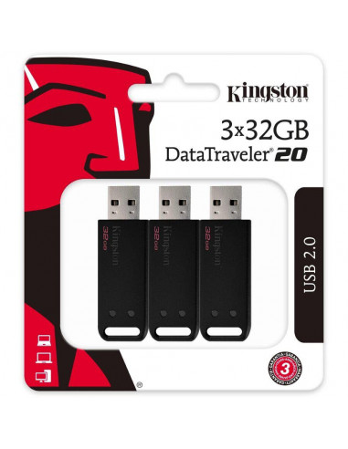 Memorie USB Flash Drive Kingston DataTraveler® 20, 3pack, 32GB