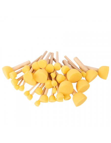 PB2471839,Set 40 de bureti pentru pictura, 4 dimensiuni, pentru gradinita si scoala