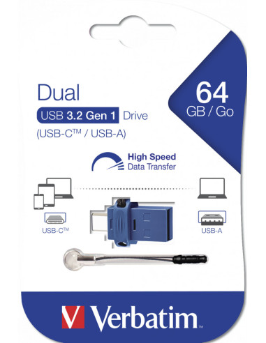 49967,USB DRIVE 3.0 STORE N GO DUAL DRIVE 3.0 / USB C 64GB "49967" (timbru verde 0.03 lei)