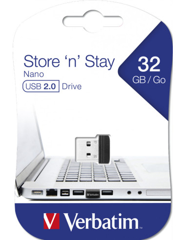 98130,USB DRIVE 2.0 NANO STORE N STAY 32GB "98130" (timbru verde 0.03 lei)