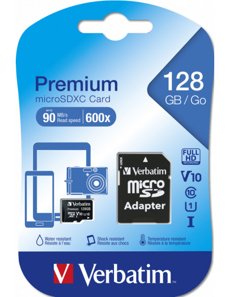 44085,MICRO SDXC PREMIUM UHS-1 128GB CLASS 10 INC ADAPTER "44085" (timbru verde 0.03 lei)