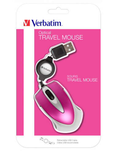 49021,GO MINI OPTICAL TRAVEL MOUSE HOT PINK "49021"