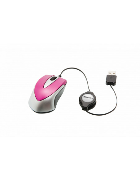 49021,GO MINI OPTICAL TRAVEL MOUSE HOT PINK "49021"