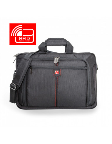 49855,SLIM NOTEBOOK CASE "LONDON" 17" BLACK RFID SECURE POCKET "49855"
