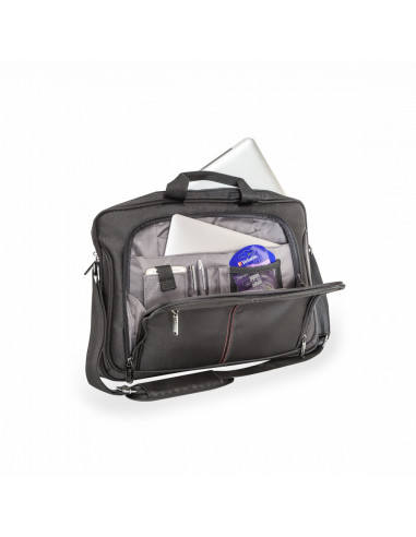 49855,SLIM NOTEBOOK CASE "LONDON" 17" BLACK RFID SECURE POCKET "49855"