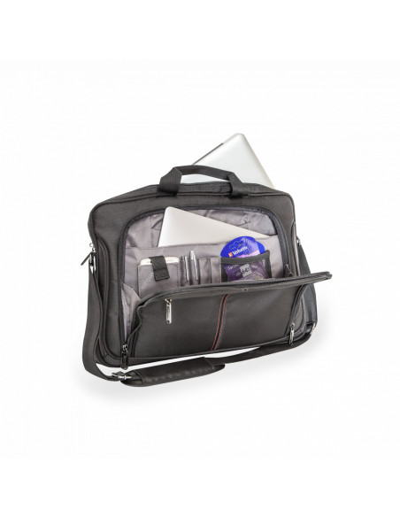 49855,SLIM NOTEBOOK CASE "LONDON" 17" BLACK RFID SECURE POCKET "49855"