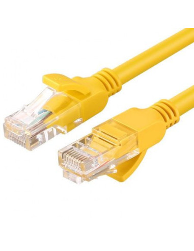 RY-60816,PATCH CORD UTP Ugreen Cat5e, "NW103" fire din cupru, viteza maxima 100 Mbps, 20m, galben "60816" - 6957303868162