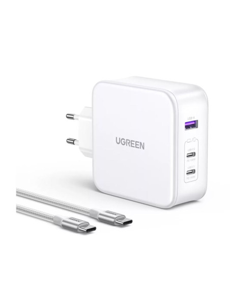 15339,INCARCATOR retea Ugreen, Nexode "CD289" Quick Charge 140W GaN, 1 x USB, 2 x USB Tpe-C, alb "15339" - 6941876213399