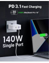 15339,INCARCATOR retea Ugreen, Nexode "CD289" Quick Charge 140W GaN, 1 x USB, 2 x USB Tpe-C, alb "15339" - 6941876213399