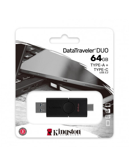 MEMORY DRIVE FLASH USB3.2 64GB/DUO DTDE/64GB KINGSTON,DTDE/64GB