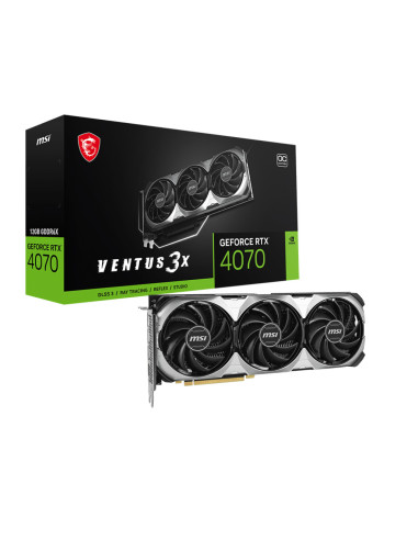 GEFORCE RTX 4070 VENTUS 3X E 12G OC,MSI GeForce RTX 4070 VENTUS 3X E 12G OC 3xDP 1.4 1xHDMI 2.1 "GEFORCE RTX 4070 VENTUS 3X E 12