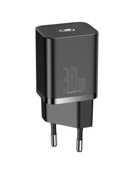 CCSUP-J01,INCARCATOR retea Baseus Super Si, Quick Charge 30W, 1 x USB Type-C 5V/3A, negru "CCSUP-J01" - 6953156205062