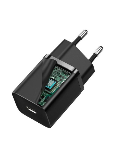 CCSUP-J01,INCARCATOR retea Baseus Super Si, Quick Charge 30W, 1 x USB Type-C 5V/3A, negru "CCSUP-J01" - 6953156205062